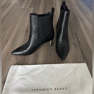 Veronica Beard Black Leeland pointed toe ankle boots